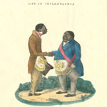 Life in Philadelphia. Plate 6, etching by Edward Williams Clay (Philadelphia, 1828).
