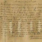 Receipt to Joseph Nye for the services of “his Negro boy named Jack” to the Continental Army. Sandwich, July 14, 1780.