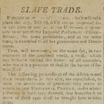 “Slave Trade,” announcement of Philadelphia blacks’ celebration, including proceedings of the December 12 planning meeting, in Poulson’s American Daily Advertiser, January 1, 1808.